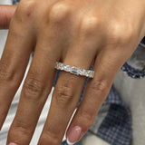 Diamond Half Eternity Band 2.06 Carat White Gold 14K