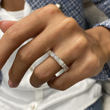 Diamond Half Eternity Band 2.06 Carat White Gold 14K