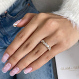 Diamond Stackable Ring 0.90 Carat Yellow Gold 14K