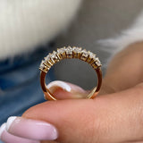 Diamond Stackable Ring 0.90 Carat Yellow Gold 14K