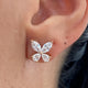 Diamond Stud Earrings 1.88 Carat Rose Gold 14K