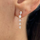 Diamond Drop Earrings 0.89 Carat Rose Gold 14K