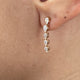 Diamond Drop Earrings 0.89 Carat Rose Gold 14K