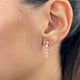 Diamond Drop Earrings 0.89 Carat Rose Gold 14K