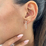 Diamond Drop Earrings 0.8 ct Rose Gold