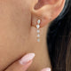 Diamond Drop Earrings 0.89 Carat Rose Gold 14K