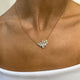 Diamond Pendant Necklace 2.49 Carat Yellow Gold 14K