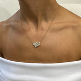 Diamond Pendant Necklace 2.49 Carat Yellow Gold 14K