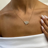Diamond Pendant Necklace 2.49 Carat Yellow Gold 14K