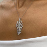 Diamond Pendant Necklace 2.42 Carat White Gold 14K