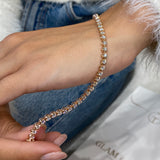 Diamond Tennis Bracelet 2.90 ct Rose Gold