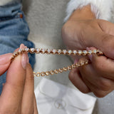 Diamond Tennis Bracelet 2.90 ct Rose Gold