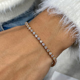 Diamond Tennis Bracelet 2.90 ct Rose Gold