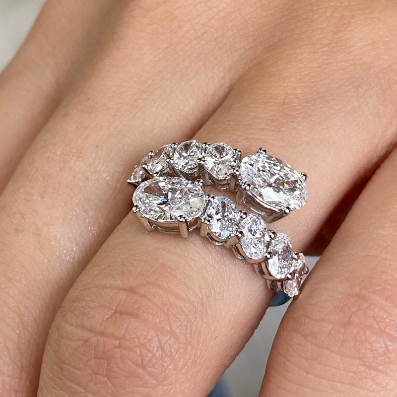Diamond Wrap Ring 2.79 Carat White Gold 14K