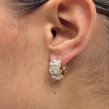 Diamond Hoop 3.82 Carat Yellow Gold 14K