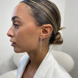 Diamond Drop Earrings 3.21 Carat White Gold 14K