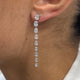 Diamond Drop Earrings 3.21 Carat White Gold 14K