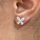 Diamond Stud Earrings 1.9 ct White Gold