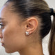 Diamond Stud Earrings 1.8 ct White Gold