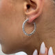 Diamond Hoop Earrings 3.27 Carat White Gold 14K