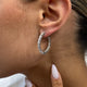 Diamond Hoop Earrings 3.27 Carat White Gold 14K