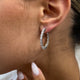 Diamond Hoop Earrings 3.27 Carat White Gold 14K