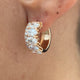 Diamond Hoop Earrings 3.67 Carat Rose Gold 14K