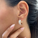 Diamond Hoop Earrings 3.67 Carat Rose Gold 14K
