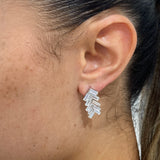 Diamond Drop Earrings 3.19 Carat White Gold 14K