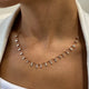 Diamond Chain Necklace 2.29 Carat Rose Gold 14K