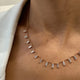 Diamond Chain Necklace 2.29 Carat Rose Gold 14K