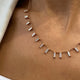 Diamond Chain Necklace 2.29 Carat Rose Gold 14K