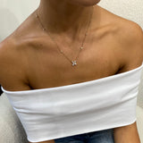 Diamond Pendant Necklace 1.21 Carat Yellow Gold 14K