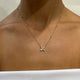 Diamond Pendant Necklace 1.21 Carat Yellow Gold 14K