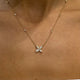 Diamond Pendant Necklace 1.21 Carat Yellow Gold 14K