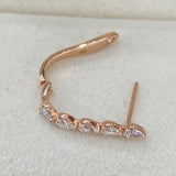 Diamond Hoop Earrings 0.7 ct Rose Gold