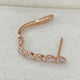 Diamond Hoop Earrings 0.7 ct Rose Gold