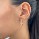 Diamond Hoop Earrings 0.81 Carat Rose Gold 14K