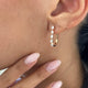 Diamond Hoop Earrings 0.81 Carat Rose Gold 14K