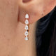Diamond Hoop Earrings 0.81 Carat Rose Gold 14K