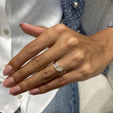 Diamond Two Stone Ring 1.39 Carat Yellow Gold 14K