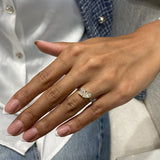 Diamond Two Stone Ring 1.39 Carat Yellow Gold 14K
