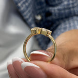 Diamond Two Stone Ring 1.39 Carat Yellow Gold 14K