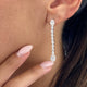 Diamond Drop Earrings 3.94 Carat White Gold 14K
