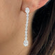 Diamond Drop Earrings 3.94 Carat White Gold 14K