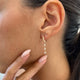 Diamond Drop Earrings 0.54 Carat Rose Gold 14K