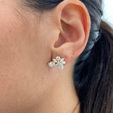 Diamond Stud 2.91 Carat Yellow Gold 14K