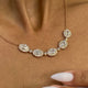 Diamond Chain Necklace 4.87 Carat White Gold 14K