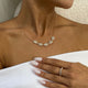 Diamond Chain Necklace 4.87 Carat White Gold 14K