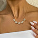 Diamond Chain Necklace 4.87 Carat White Gold 14K